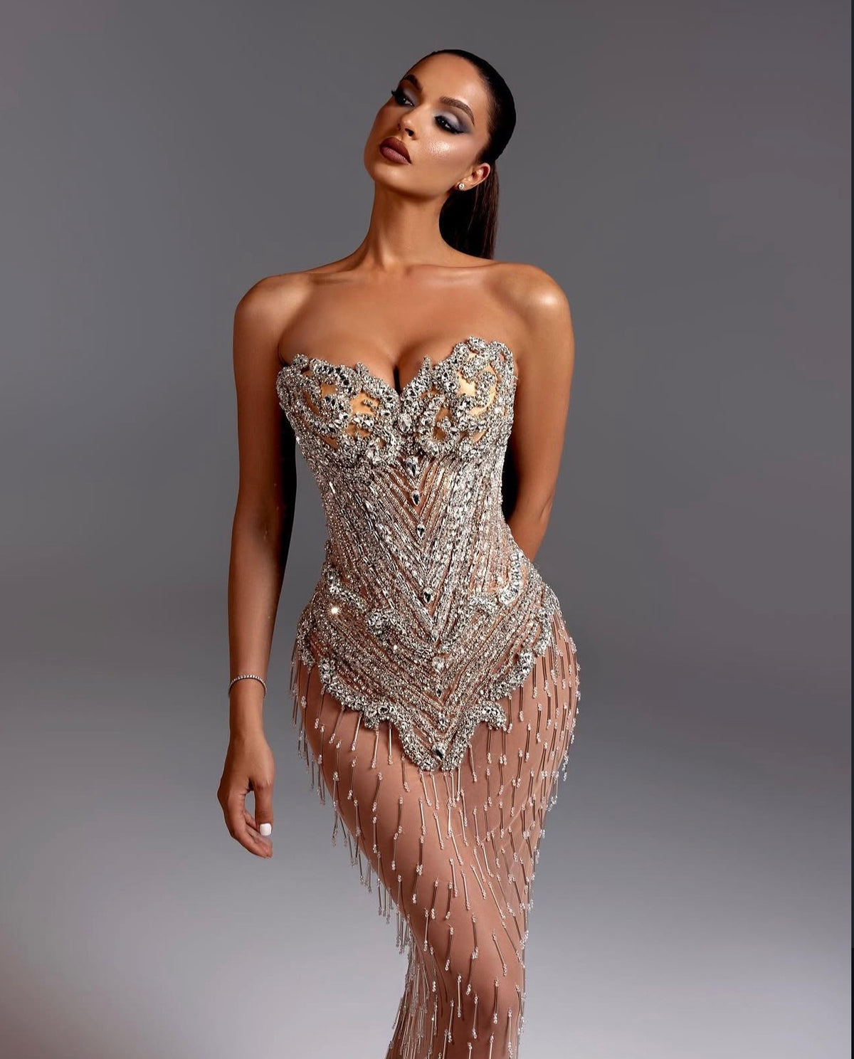 Silver Illusion Gown