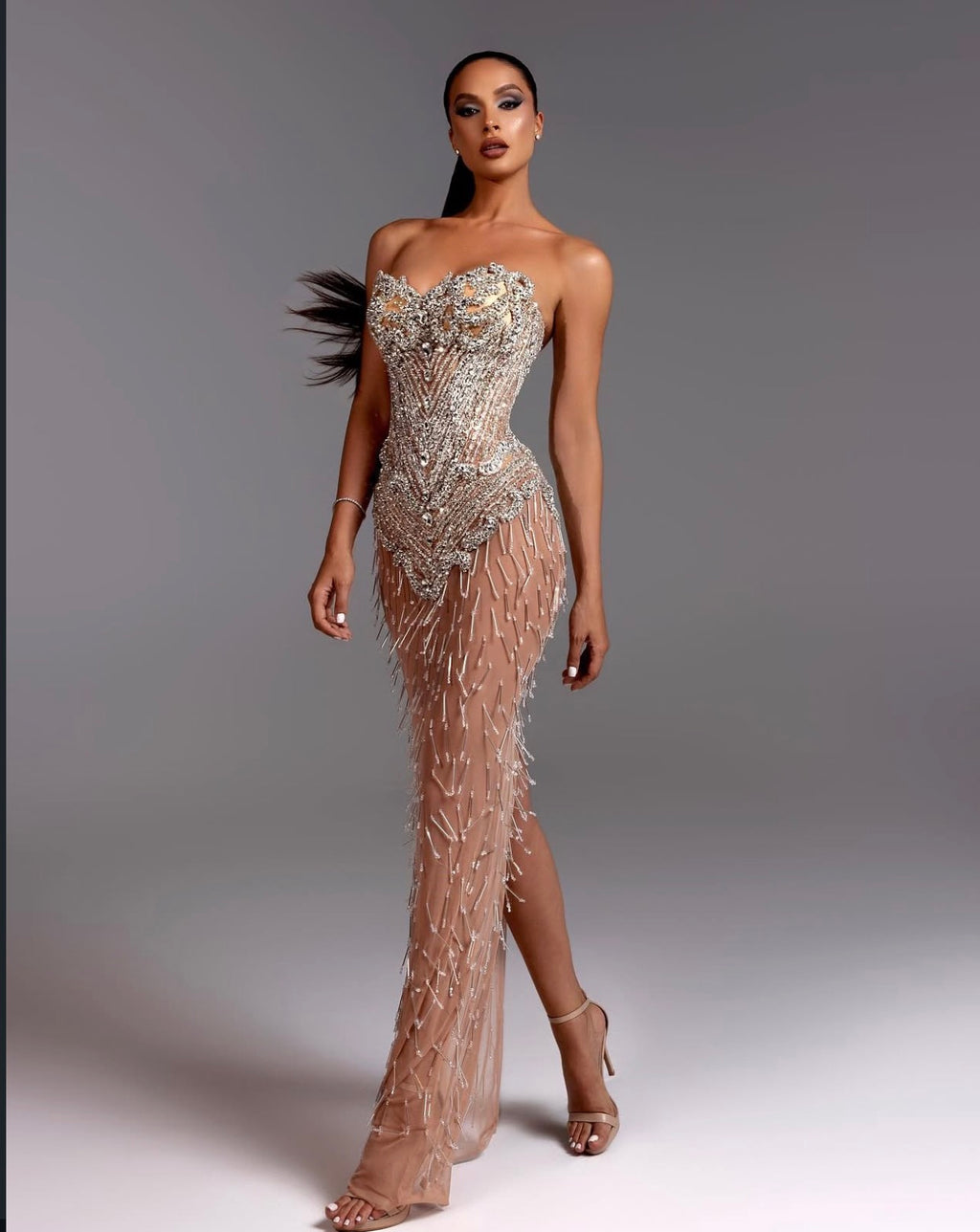 Silver Illusion Gown
